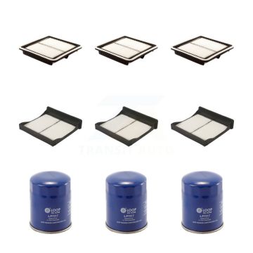 3x Air + 3x Cabin + 3x Engine Oil Filter (9 Total) Kit For Subaru Forester Impreza XV WRX KFM-101577