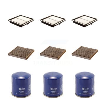 3x Air + 3x Cabin + 3x Engine Oil Filter (9 Total) Kit For Subaru Outback Legacy 2.5L KFM-101578