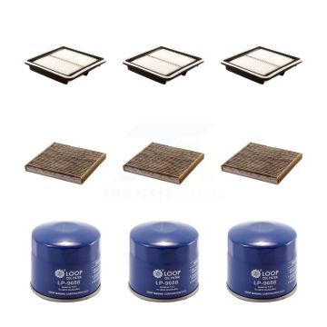 3x Air + 3x Cabin + 3x Engine Oil Filter (9 Total) Kit For Subaru Outback Legacy KFM-101580