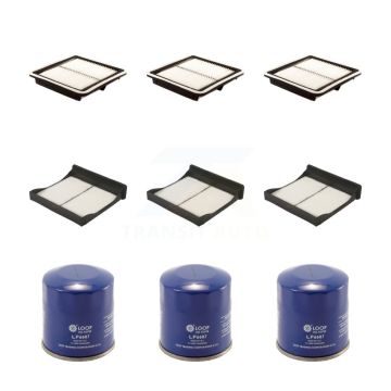 3x Air + 3x Cabin + 3x Engine Oil Filter (9 Total) Kit For Subaru Impreza Forester WRX KFM-101585