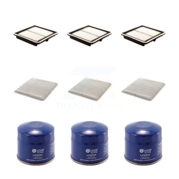 3x Air + 3x Cabin + 3x Engine Oil Filter (9 Total) Kit For Subaru Legacy Outback Tribeca KFM-101587