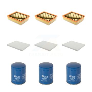 3x Air + 3x Cabin + 3x Engine Oil Filter (9 Total) Kit For Ford Edge Lincoln MKZ KFM-101590