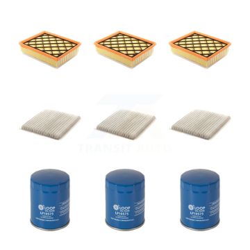 3x Air + 3x Cabin + 3x Engine Oil Filter (9 Total) Kit For 15 Ford Edge 3.5L To 01 19 15 KFM-101591