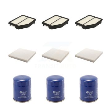3x Air + 3x Cabin + 3x Engine Oil Filter (9 Total) Kit For 2012-2014 Honda CR-V KFM-101594