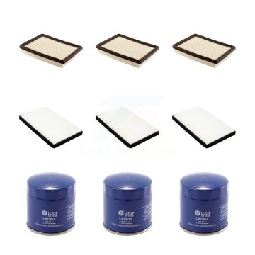 3x Air + 3x Cabin + 3x Engine Oil Filter (9 Total) Kit For Buick LaCrosse Chevrolet Grand KFM-101595