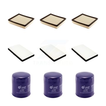 3x Air + 3x Cabin + 3x Engine Oil Filter (9 Total) Kit For Chevrolet Impala Pontiac Grand KFM-101598