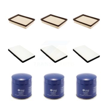 3x Air + 3x Cabin + 3x Engine Oil Filter (9 Total) Kit For Buick Century Regal Oldsmobile KFM-101601