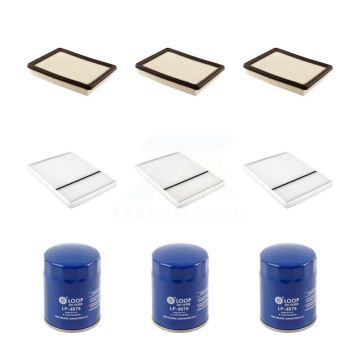 3x Air + 3x Cabin + 3x Engine Oil Filter (9 Total) Kit For Cadillac DeVille 10.66" Length KFM-101602