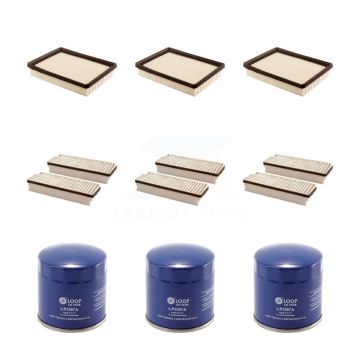 3x Air + 3x Cabin + 3x Engine Oil Filter (9 Total) Kit For Pontiac Montana Chevrolet KFM-101604