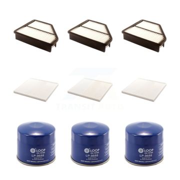 3x Air + 3x Cabin + 3x Engine Oil Filter (9 Total) Kit For Hyundai Genesis Coupe 2.0L KFM-101608