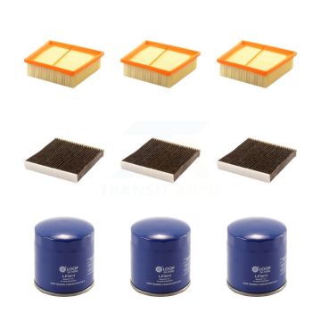 3x Air + 3x Cabin + 3x Engine Oil Filter (9 Total) Kit For Ford Fiesta KFM-101612