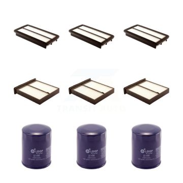 3x Air + 3x Cabin + 3x Engine Oil Filter (9 Total) Kit For Suzuki SX4 KFM-101613