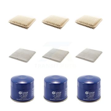 3x Air + 3x Cabin + 3x Engine Oil Filter (9 Total) Kit For 06-12 Mitsubishi Galant 2.4L KFM-101615