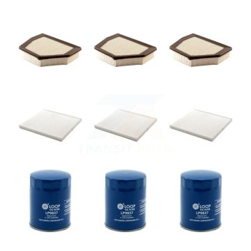 3x Air + 3x Cabin + 3x Engine Oil Filter (9 Total) Kit For 2008-2010 Saturn Vue 3.5L KFM-101627