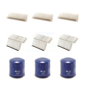 3x Air + 3x Cabin + 3x Engine Oil Filter (9 Total) Kit For 2011-2014 Mazda 2 KFM-101628