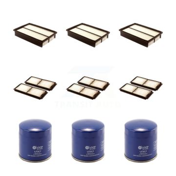3x Air + 3x Cabin + 3x Engine Oil Filter (9 Total) Kit For Mazda 3 Sport KFM-101630
