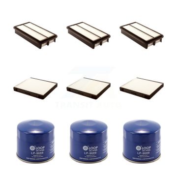 3x Air + 3x Cabin + 3x Engine Oil Filter (9 Total) Kit For 2006 Kia Sedona KFM-101633