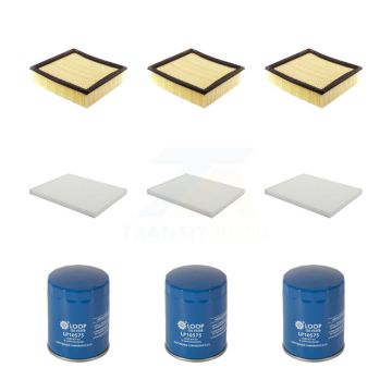 3x Air + 3x Cabin + 3x Engine Oil Filter (9 Total) Kit For 2017 Lincoln Navigator KFM-101635