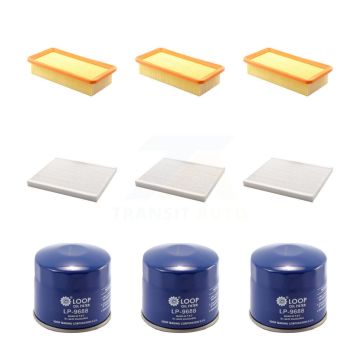 3x Air + 3x Cabin + 3x Engine Oil Filter (9 Total) Kit For Hyundai Accent KFM-101638