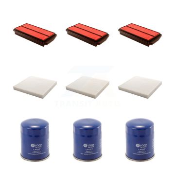 3x Air + 3x Cabin + 3x Engine Oil Filter (9 Total) Kit For 2007-2012 Acura RDX KFM-101639