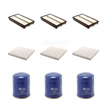 3x Air + 3x Cabin + 3x Engine Oil Filter (9 Total) Kit For Honda Odyssey Pilot Acura MDX KFM-101640