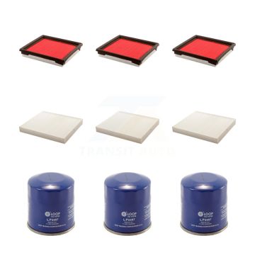 3x Air + 3x Cabin + 3x Engine Oil Filter (9 Total) Kit For INFINITI G37 QX50 EX35 G35 G25 KFM-101642