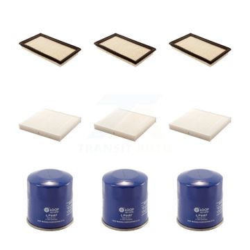 3x Air + 3x Cabin + 3x Engine Oil Filter (9 Total) Kit For Nissan INFINITI X-Trail G35 KFM-101643