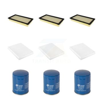 3x Air + 3x Cabin + 3x Engine Oil Filter (9 Total) Kit For Ford Explorer Flex Taurus MKT KFM-101647