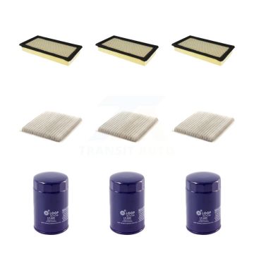 3x Air + 3x Cabin + 3x Engine Oil Filter (9 Total) Kit For Ford Edge Mazda CX-9 Lincoln KFM-101648