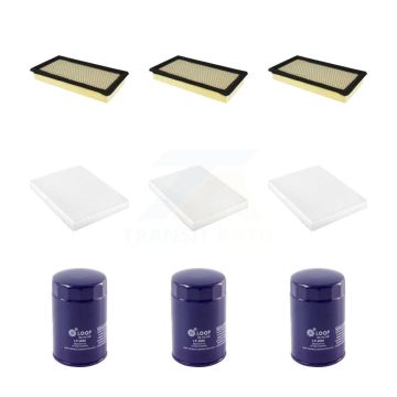 3x Air + 3x Cabin + 3x Engine Oil Filter (9 Total) Kit For 2009 Ford Flex Taurus 3.5L KFM-101649