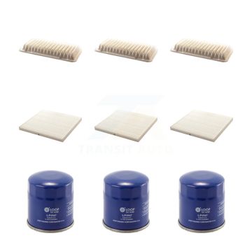 3x Air + 3x Cabin + 3x Engine Oil Filter (9 Total) Kit For Toyota Corolla Matrix KFM-101655