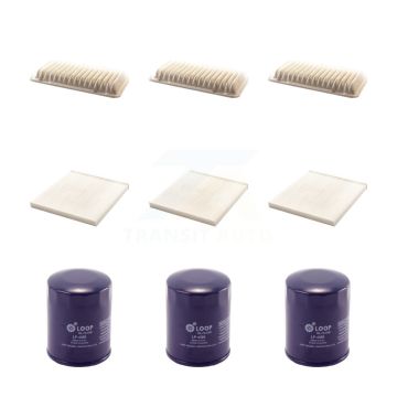 3x Air + 3x Cabin + 3x Engine Oil Filter (9 Total) Kit For Pontiac Vibe KFM-101657