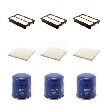 3x Air + 3x Cabin + 3x Engine Oil Filter (9 Total) Kit For 2002 Toyota Corolla 1.8L KFM-101665