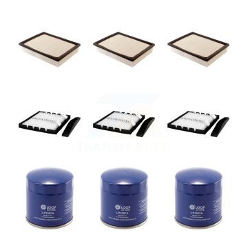 3x Air + 3x Cabin + 3x Engine Oil Filter (9 Total) Kit For GMC Sierra 1500 Chevrolet 4.3L KFM-101666