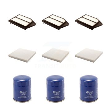 3x Air + 3x Cabin + 3x Engine Oil Filter (9 Total) Kit For Honda Accord Acura TLX 2.4L KFM-101676