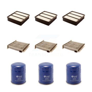 3x Air + 3x Cabin + 3x Engine Oil Filter (9 Total) Kit For Mitsubishi Lancer KFM-101690