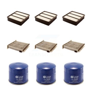 3x Air + 3x Cabin + 3x Engine Oil Filter (9 Total) Kit For Mitsubishi Lancer Outlander KFM-101691