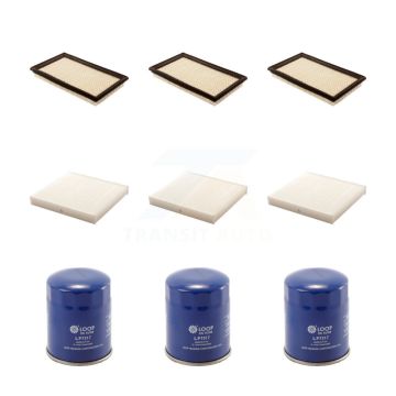 3x Air + 3x Cabin + 3x Engine Oil Filter (9 Total) Kit For Nissan Sentra Altima Murano KFM-101702