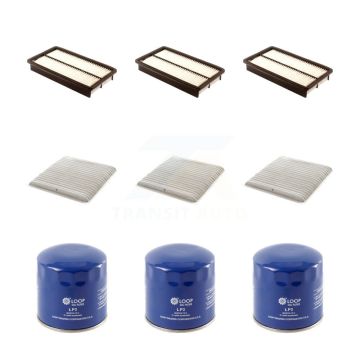3x Air + 3x Cabin + 3x Engine Oil Filter (9 Total) Kit For Mazda MPV KFM-101709