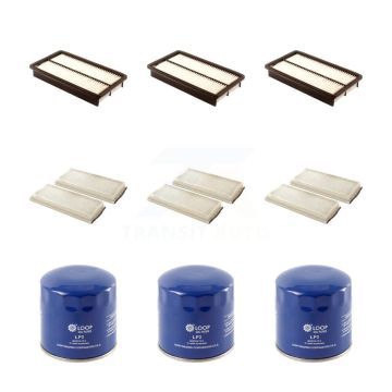 3x Air + 3x Cabin + 3x Engine Oil Filter (9 Total) Kit For Mazda MPV KFM-101710