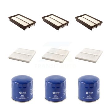 3x Air + 3x Cabin + 3x Engine Oil Filter (9 Total) Kit For 2003-2008 Mazda 6 3.0L KFM-101711