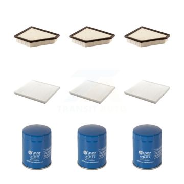 3x Air + 3x Cabin + 3x Engine Oil Filter (9 Total) Kit For Chevrolet Equinox GMC Terrain KFM-101713