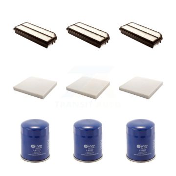 3x Air + 3x Cabin + 3x Engine Oil Filter (9 Total) Kit For 2007-2008 Acura TL KFM-101715
