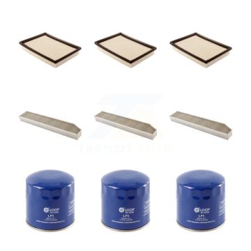 3x Air + 3x Cabin + 3x Engine Oil Filter (9 Total) Kit For Jeep Grand Cherokee KFM-101719