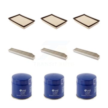 3x Air + 3x Cabin + 3x Engine Oil Filter (9 Total) Kit For 09-10 Jeep Grand Cherokee 3.7L KFM-101720
