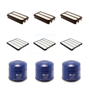 3x Air + 3x Cabin + 3x Engine Oil Filter (9 Total) Kit For 1999-2001 Honda Odyssey 3.5L KFM-101722