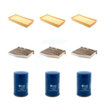 3x Air + 3x Cabin + 3x Engine Oil Filter (9 Total) Kit For Volkswagen Golf City Jetta KFM-101728