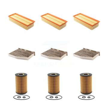 3x Air + 3x Cabin + 3x Engine Cartridge Oil Filter (9 Total) Kit For Volkswagen Passat KFM-101738
