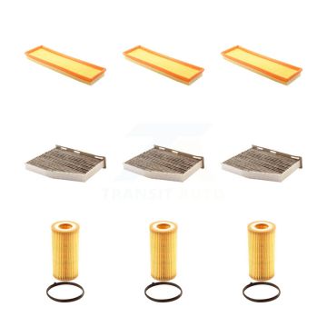3x Air + 3x Cabin + 3x Engine Cartridge Oil Filter (9 Total) Kit For Volkswagen Jetta KFM-101739