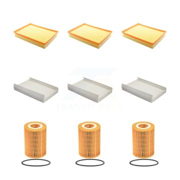 3x Air + 3x Cabin + 3x Engine Cartridge Oil Filter (9 Total) Kit For Mercedes-Benz 2500 KFM-101745